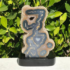 Quartz Crystals Surrounding Banded Agate