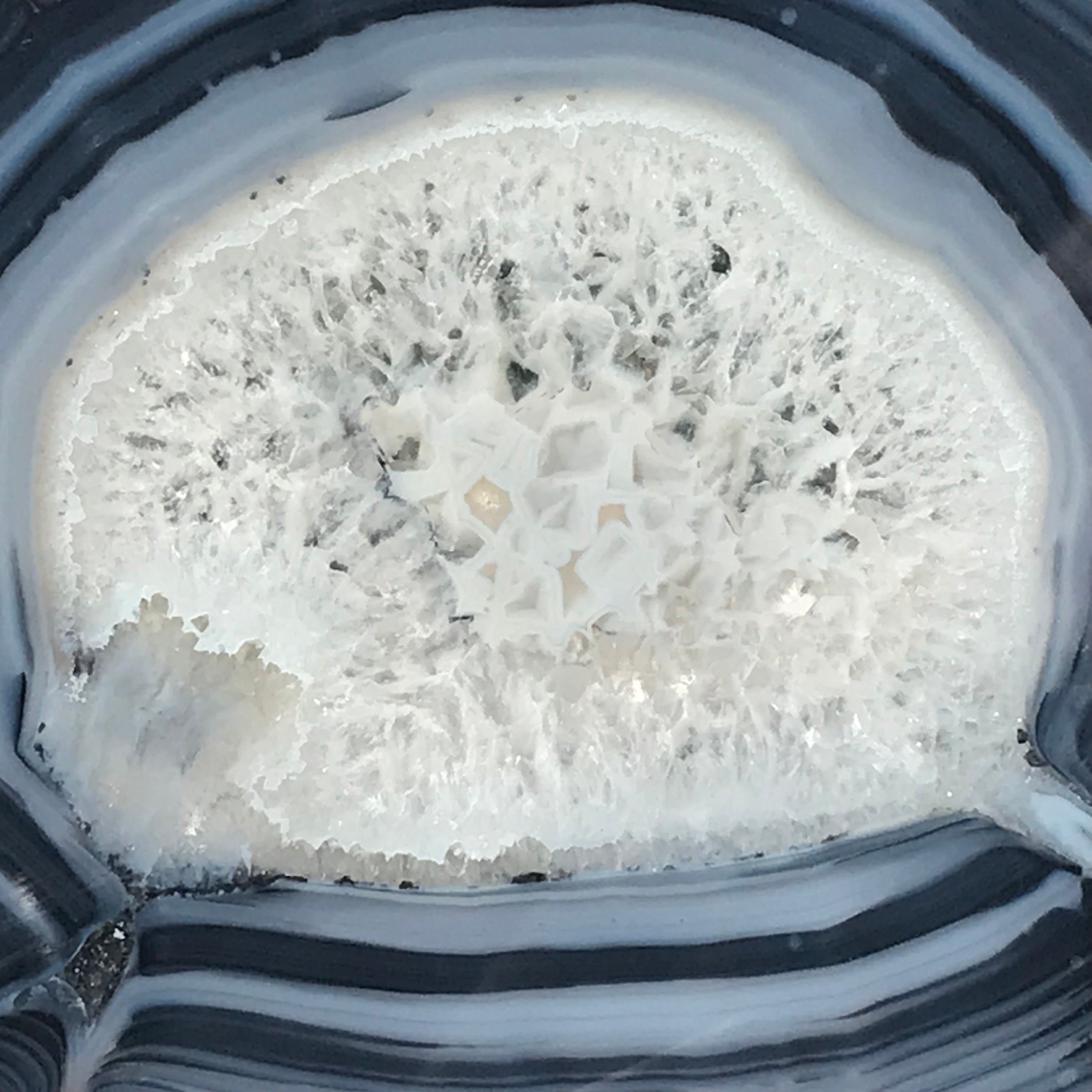 Translucent Crystal Quartz Agate Slice