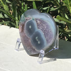 Dual Eyed Amethyst/Agate Heart