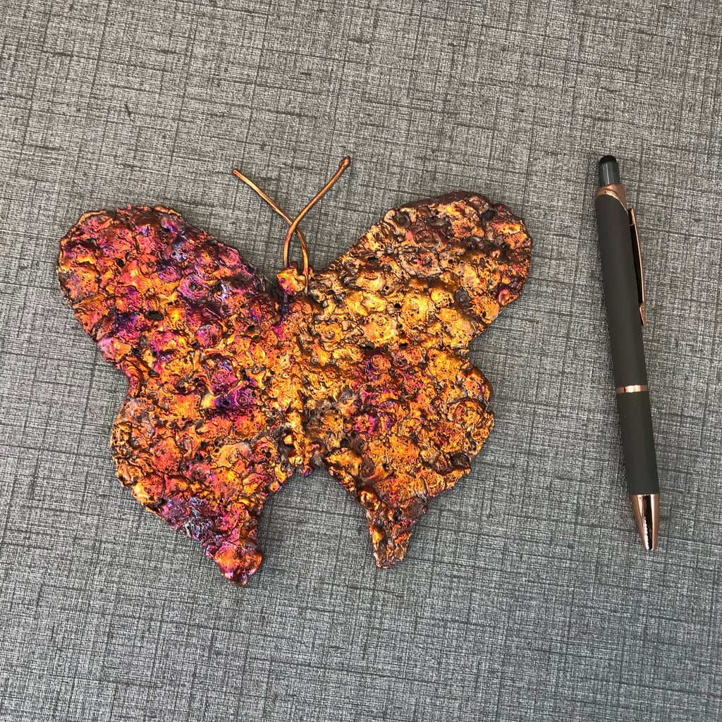 Rainbow Copper Splash Butterfly Art