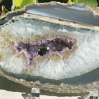Amethyst with Waterline Agate Slab