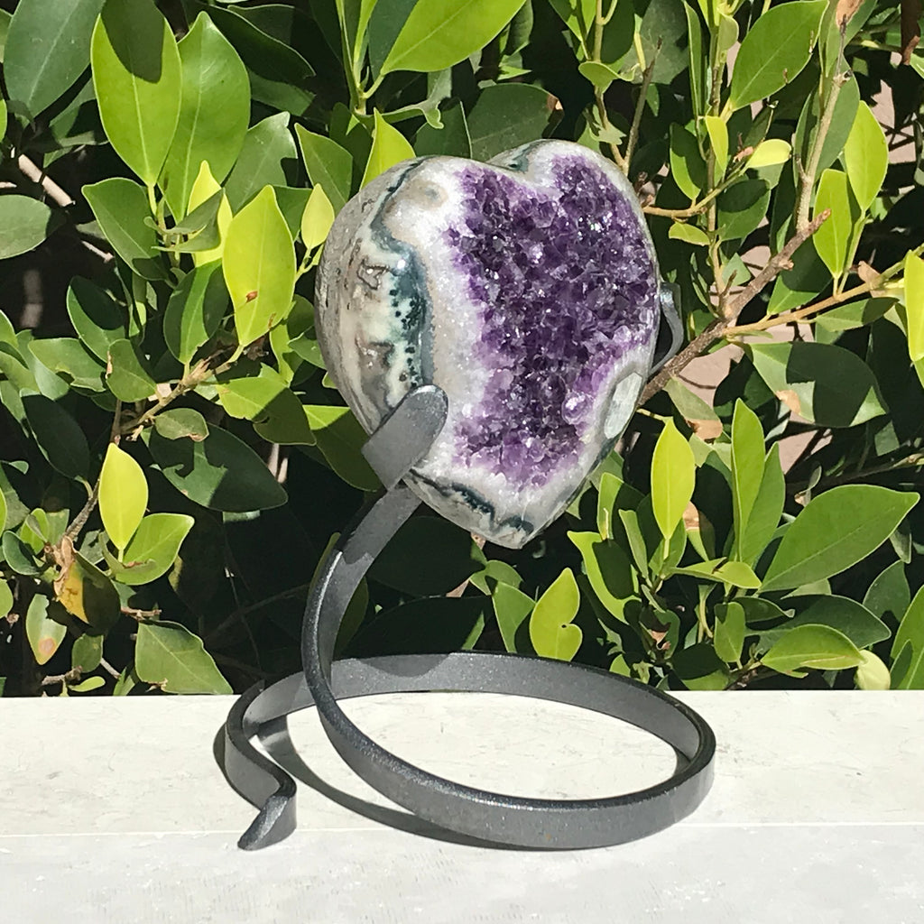 Calcite Inclusion Amethyst Heart