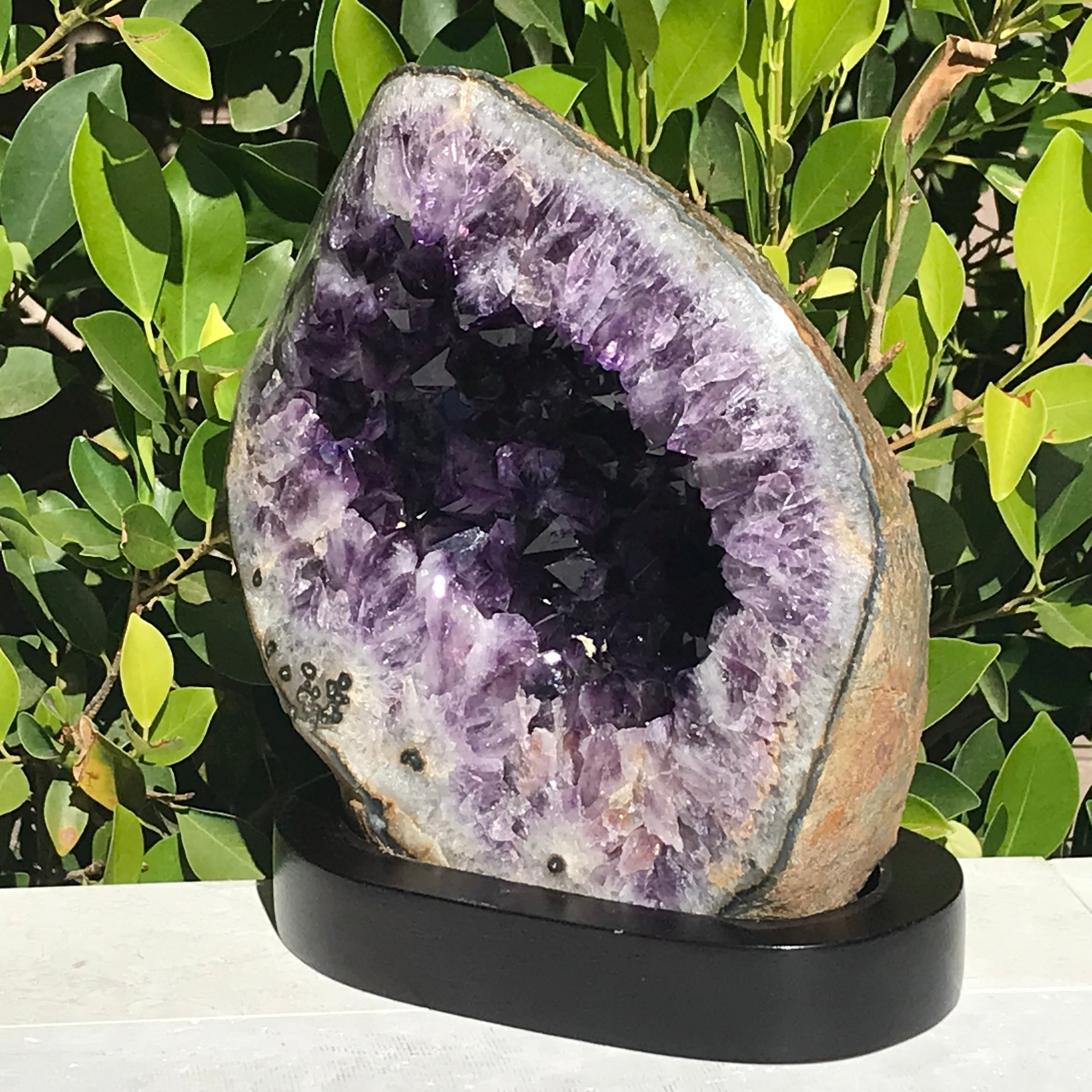 Agate Eye RimmedvAmethyst Geode