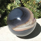Delicately Detailed Agate and Amethyst Sphere