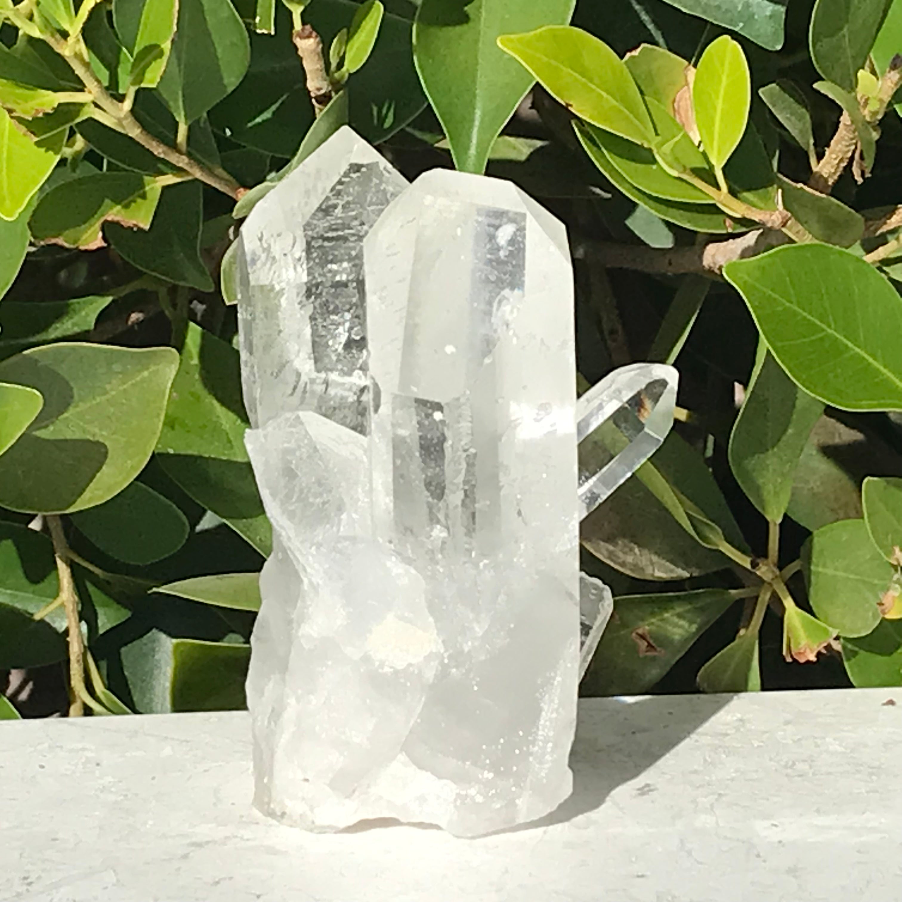 Twin Points Brazilian Crystal Cluster