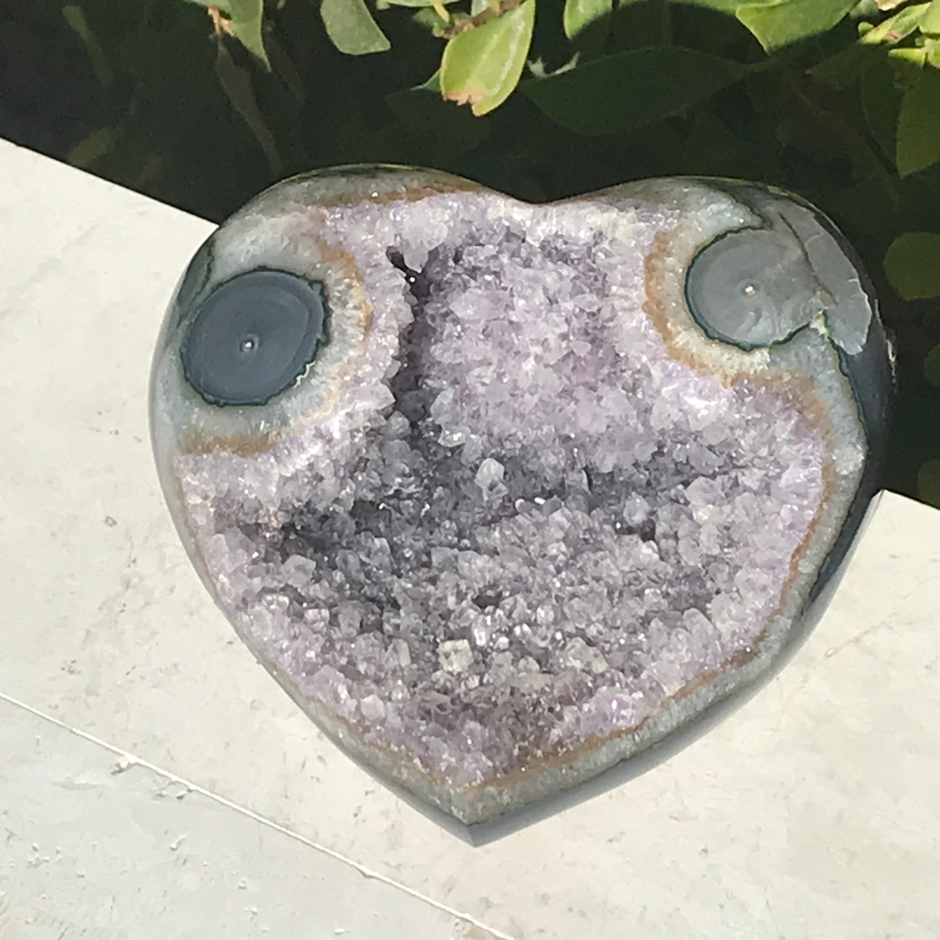 Duel Eyed Amethyst Heart
