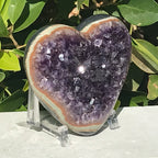Amethyst with Colorful Agate Heart