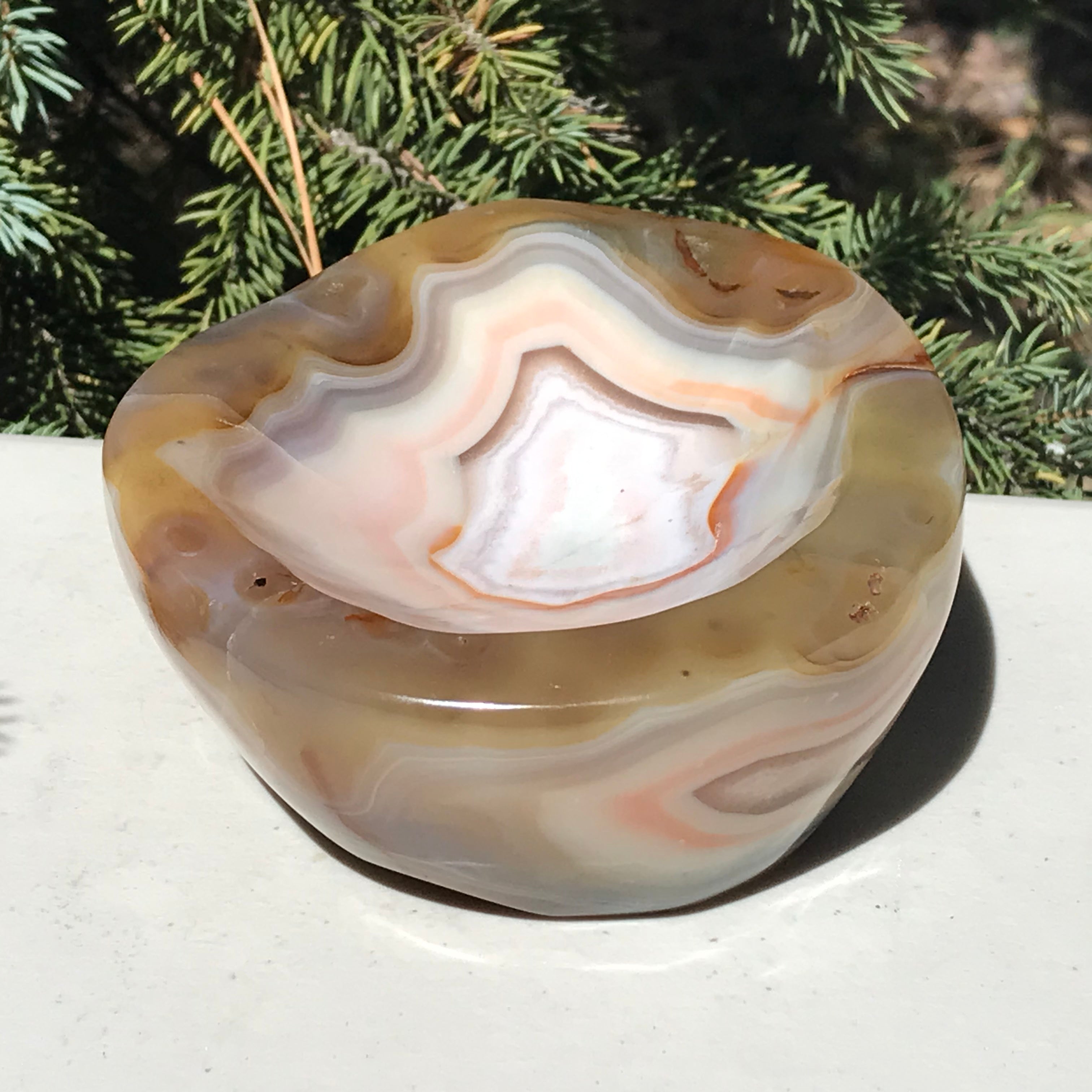 Colorful Banded Agate Bowl