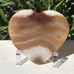 Translucent Hand Polished Agate Heart