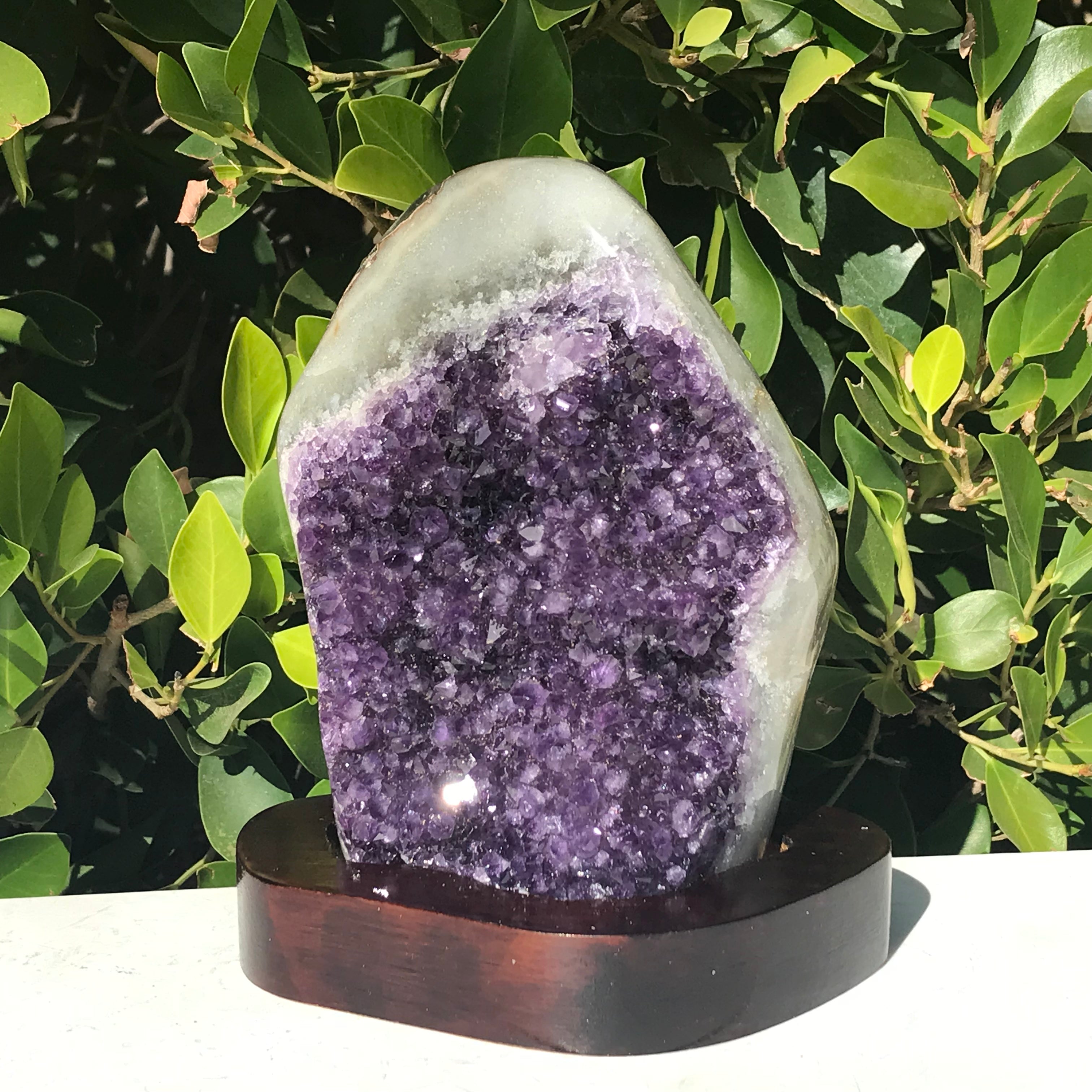 Amethyst Crystal Faced Freeform