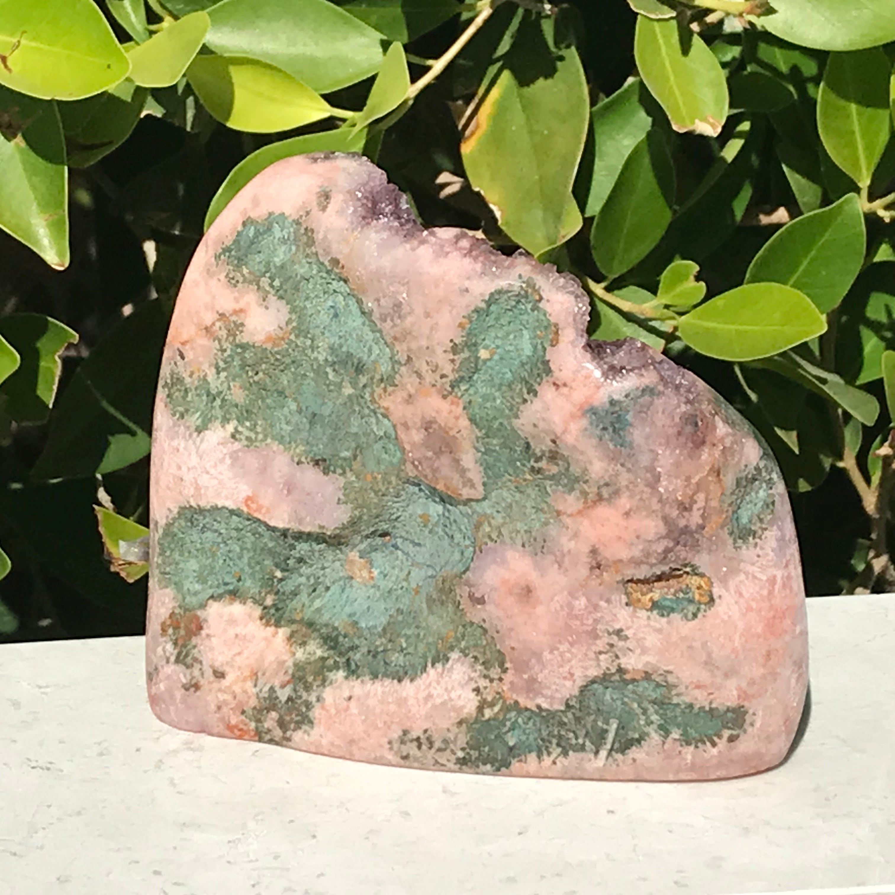 Geode Topped Rose Jasper Nodule