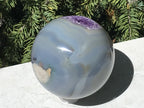 Amethyst Filled Agate Geode Sphere