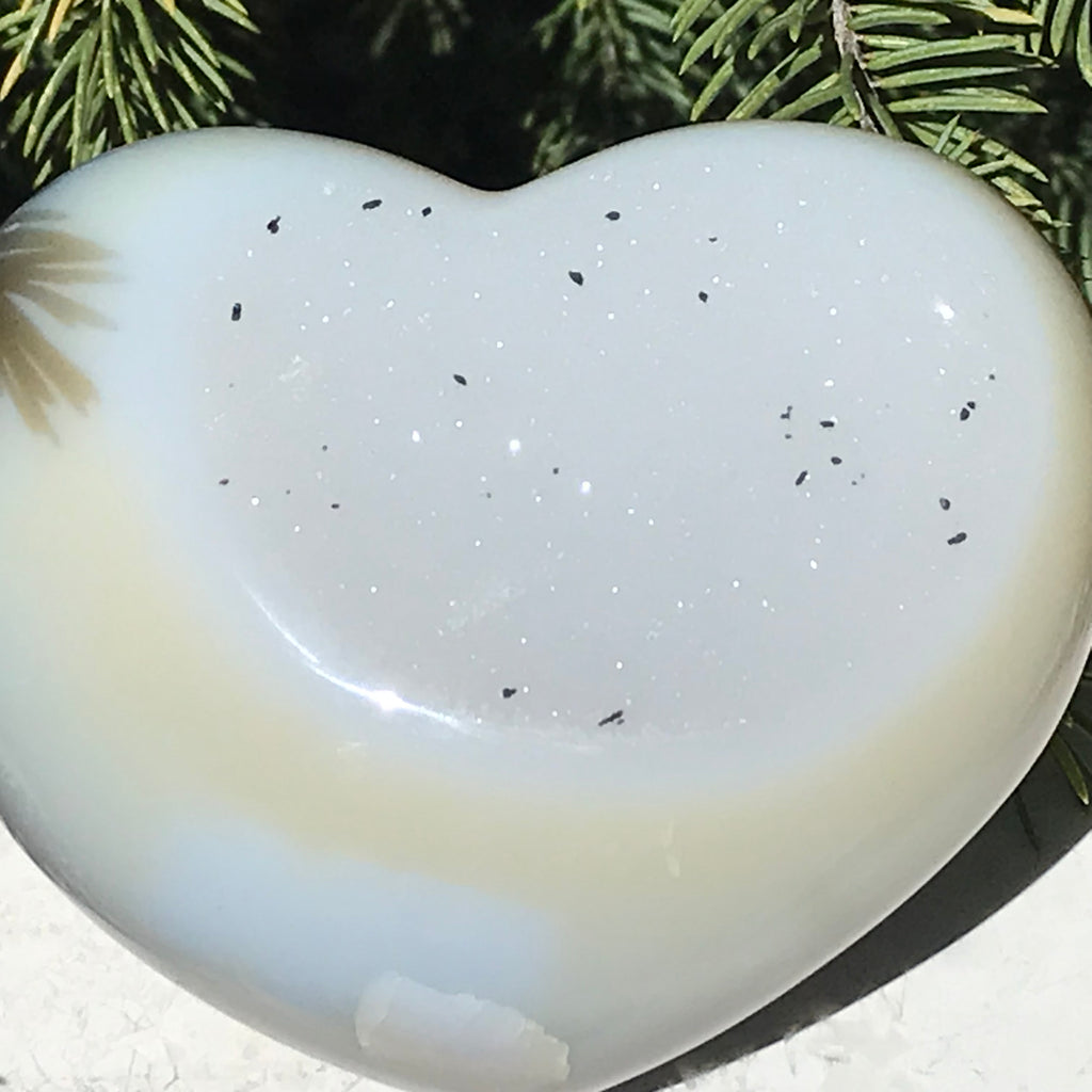MIcrocrystalline Faced Blue Agate Heart