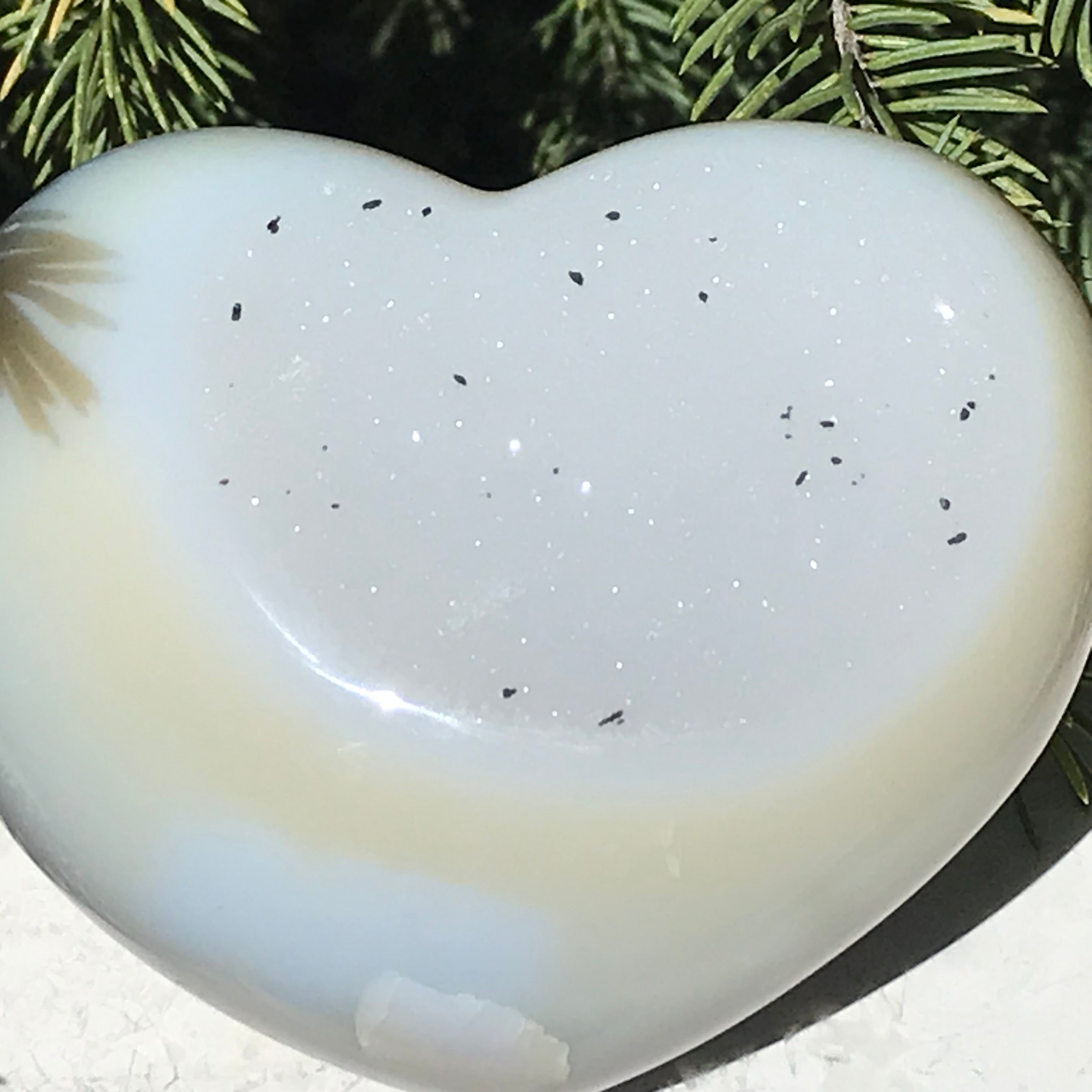 MIcrocrystalline Faced Blue Agate Heart