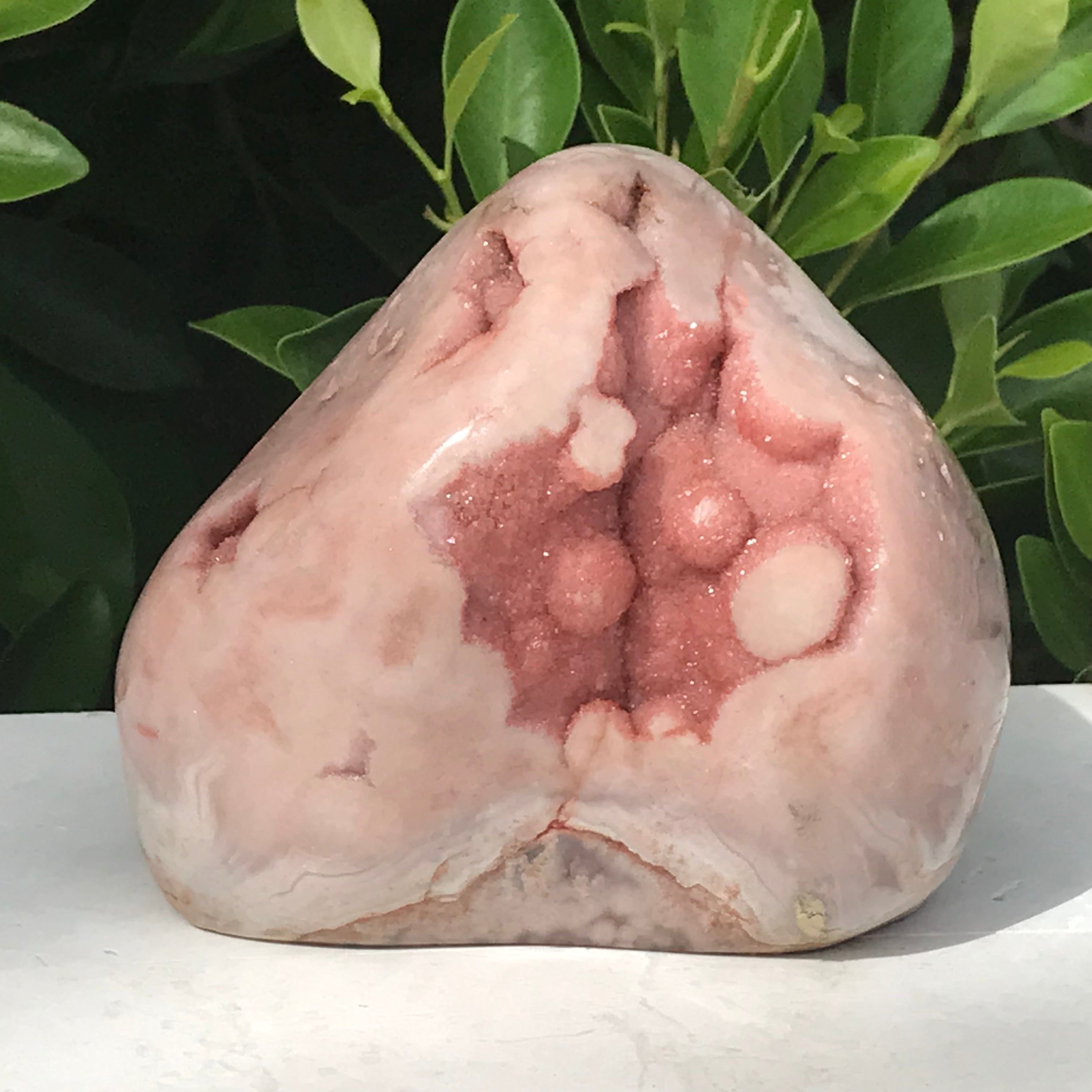 Glittery Rose Jasper Geode
