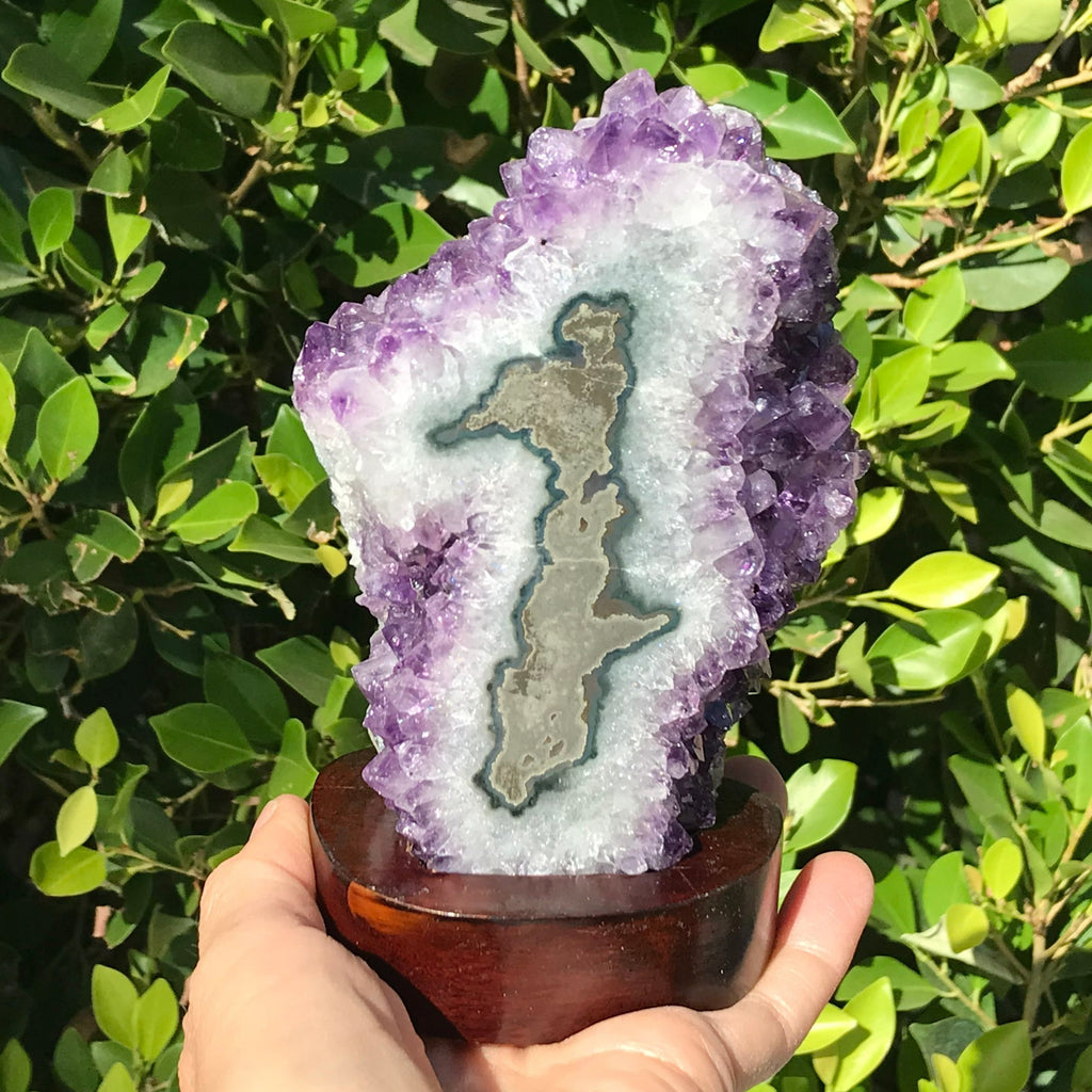 Crystal Rimmed Amethyst Cluster