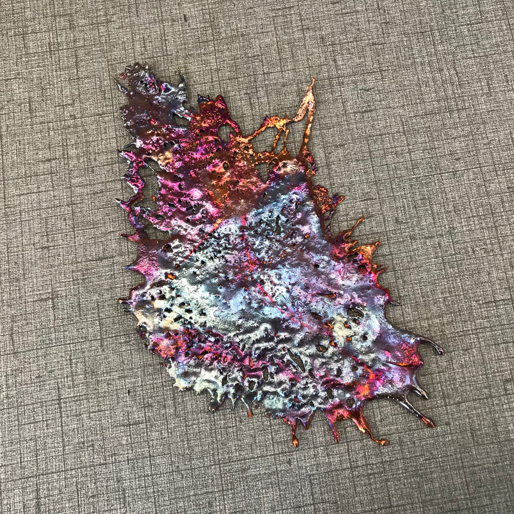 Cool Shades of Rainbow Copper Splash Art