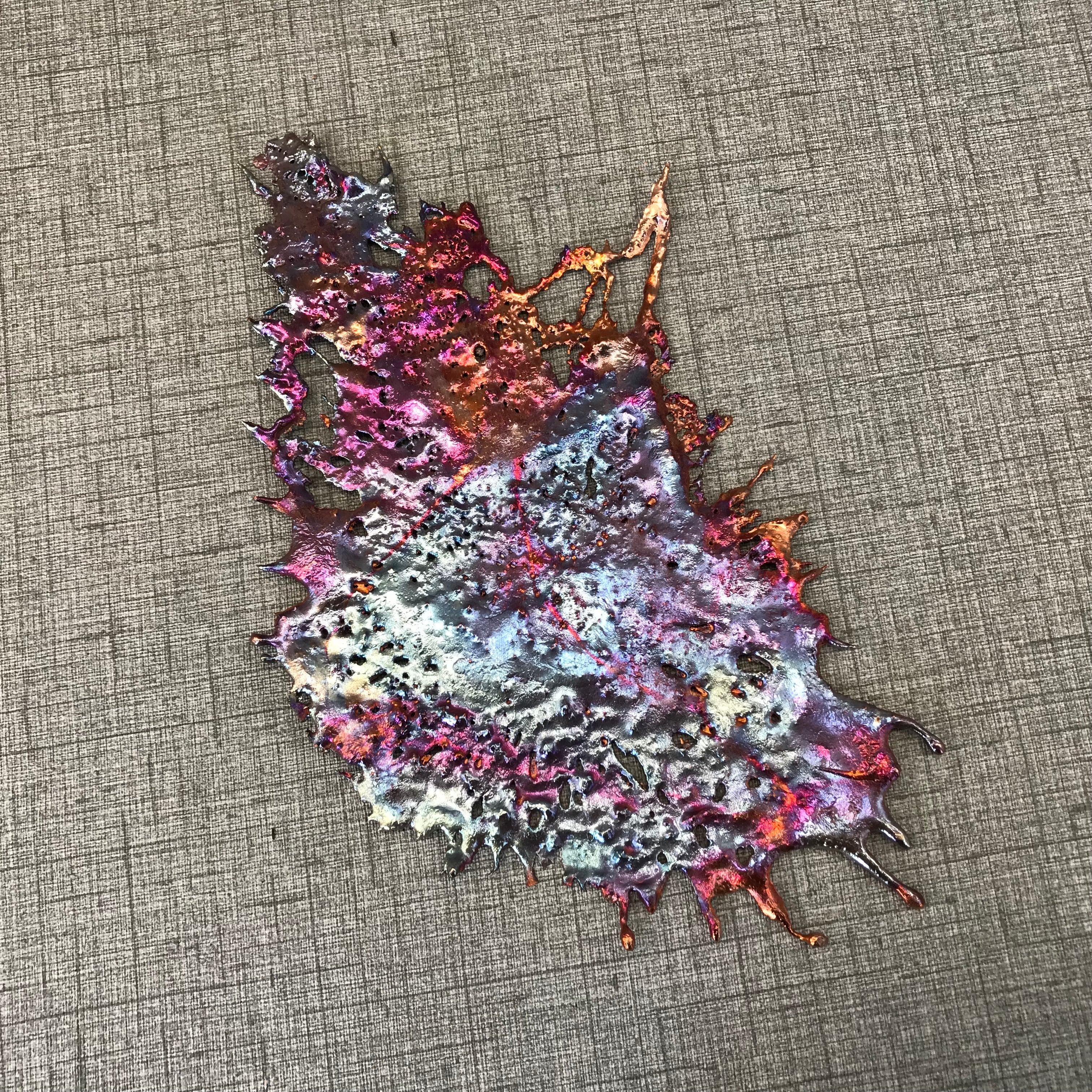Cool Shades of Rainbow Copper Splash Art