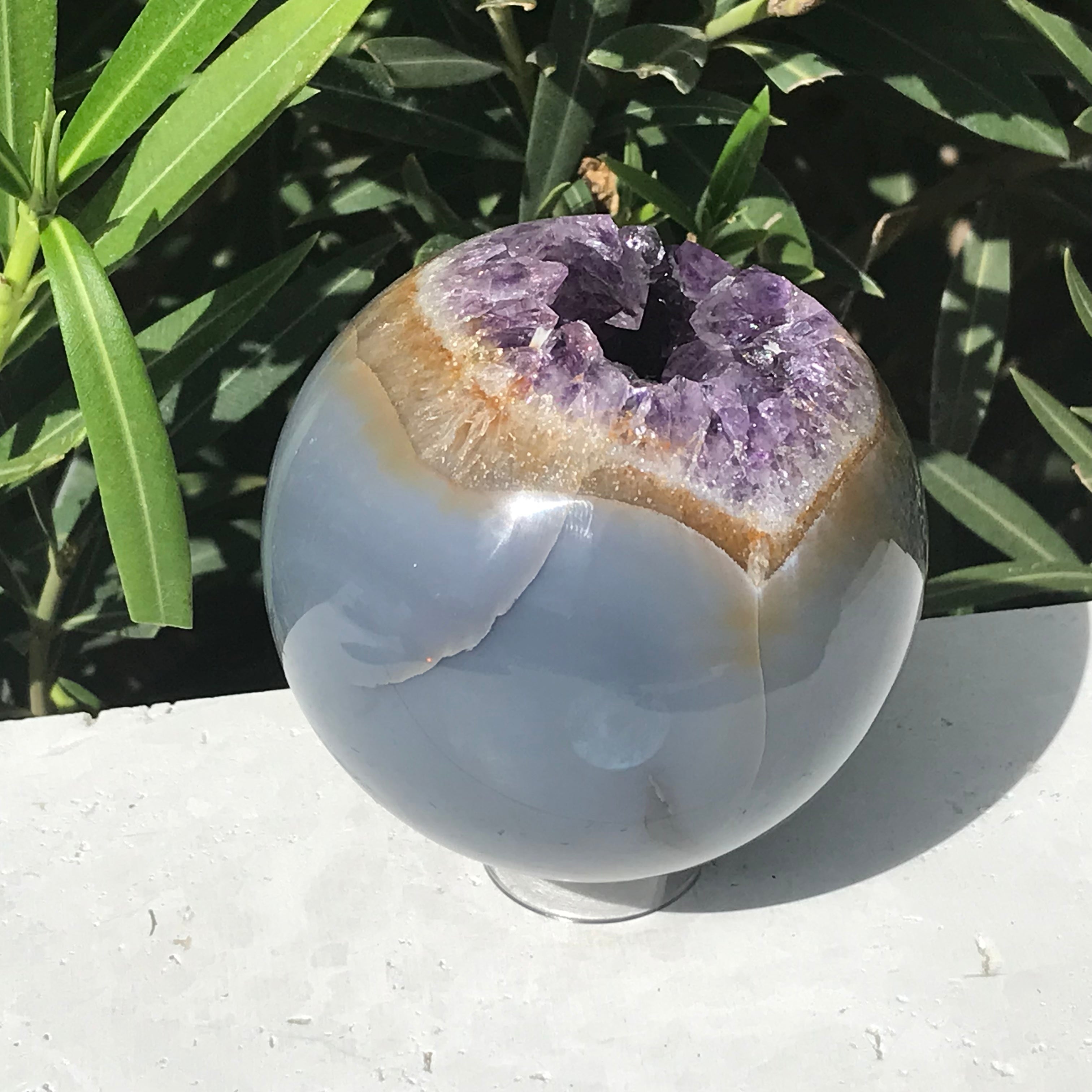Gold Framed Amethyst Sphere