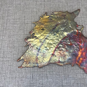 Striated Copper Splash Wall Art