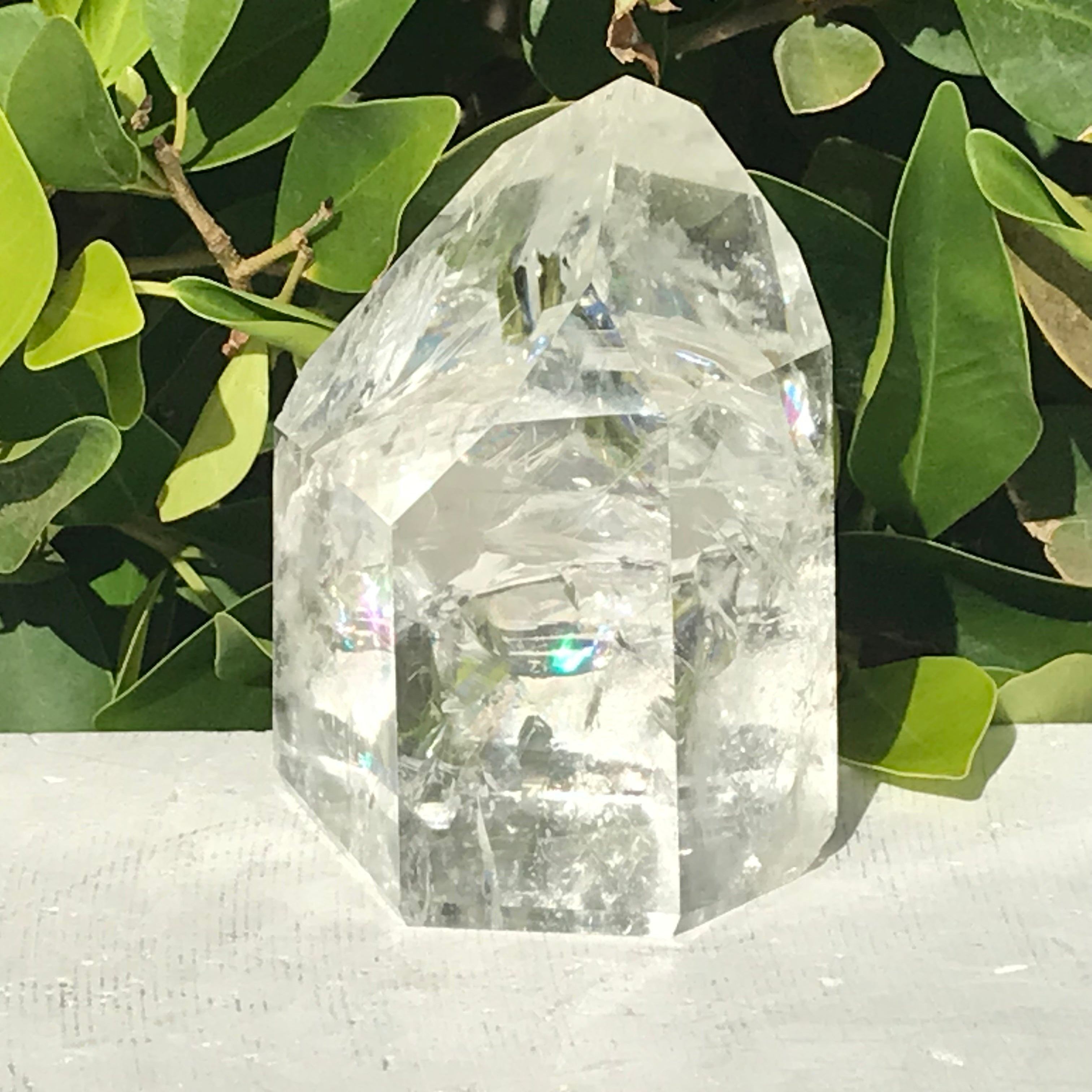 Rainbow Filled Crystal Point