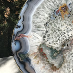 Multicolored Quartz Surrounded Agate Slice