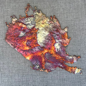 Intensely Patterned Copper Splash Design