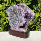 Green Eyed Agate /Amethyst Cluster