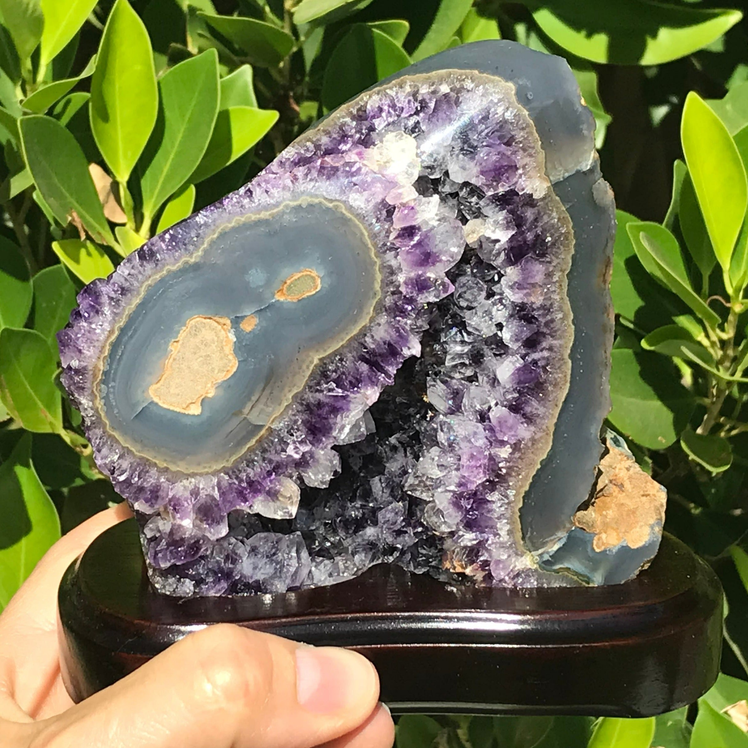Blue Agate Eyed Amethyst Freeform