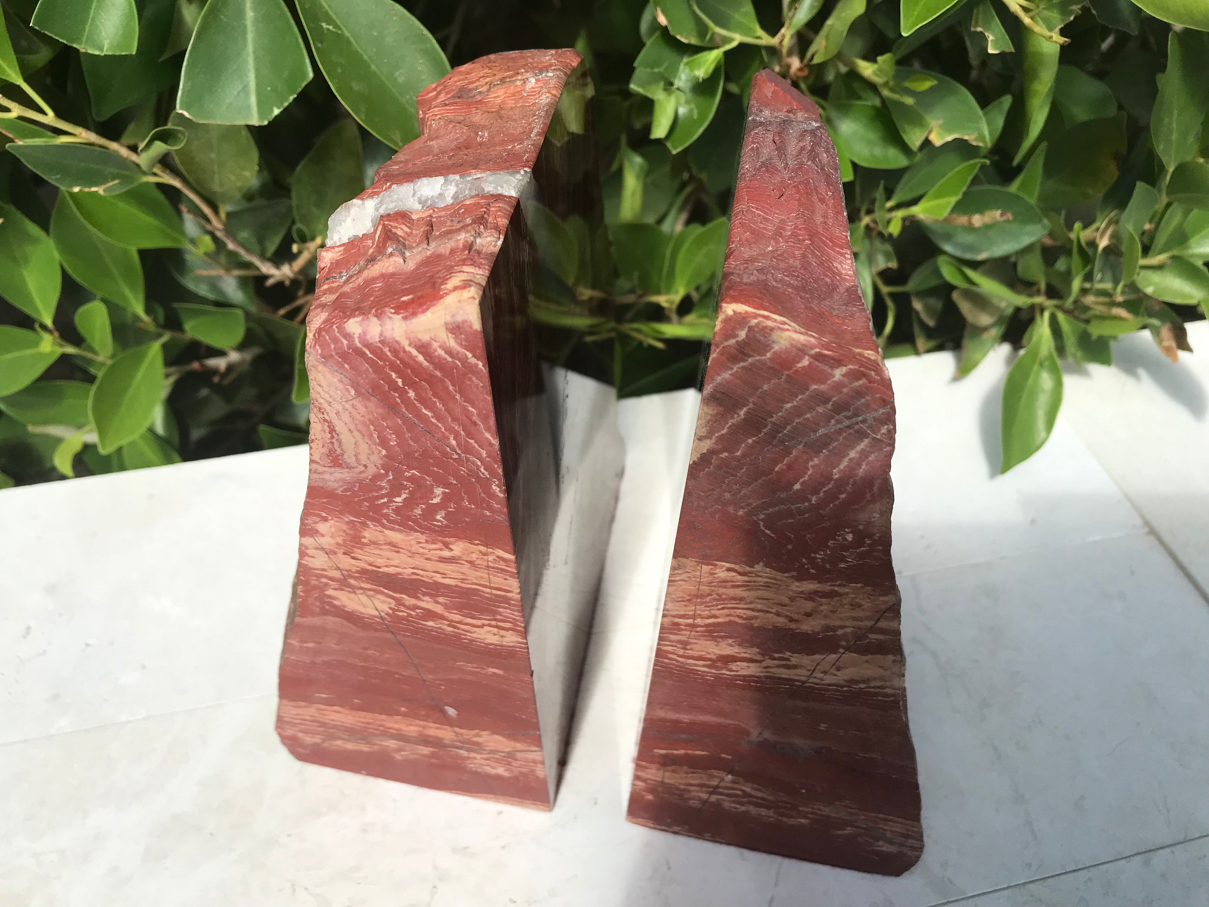 Australian Red Jasper Bookends