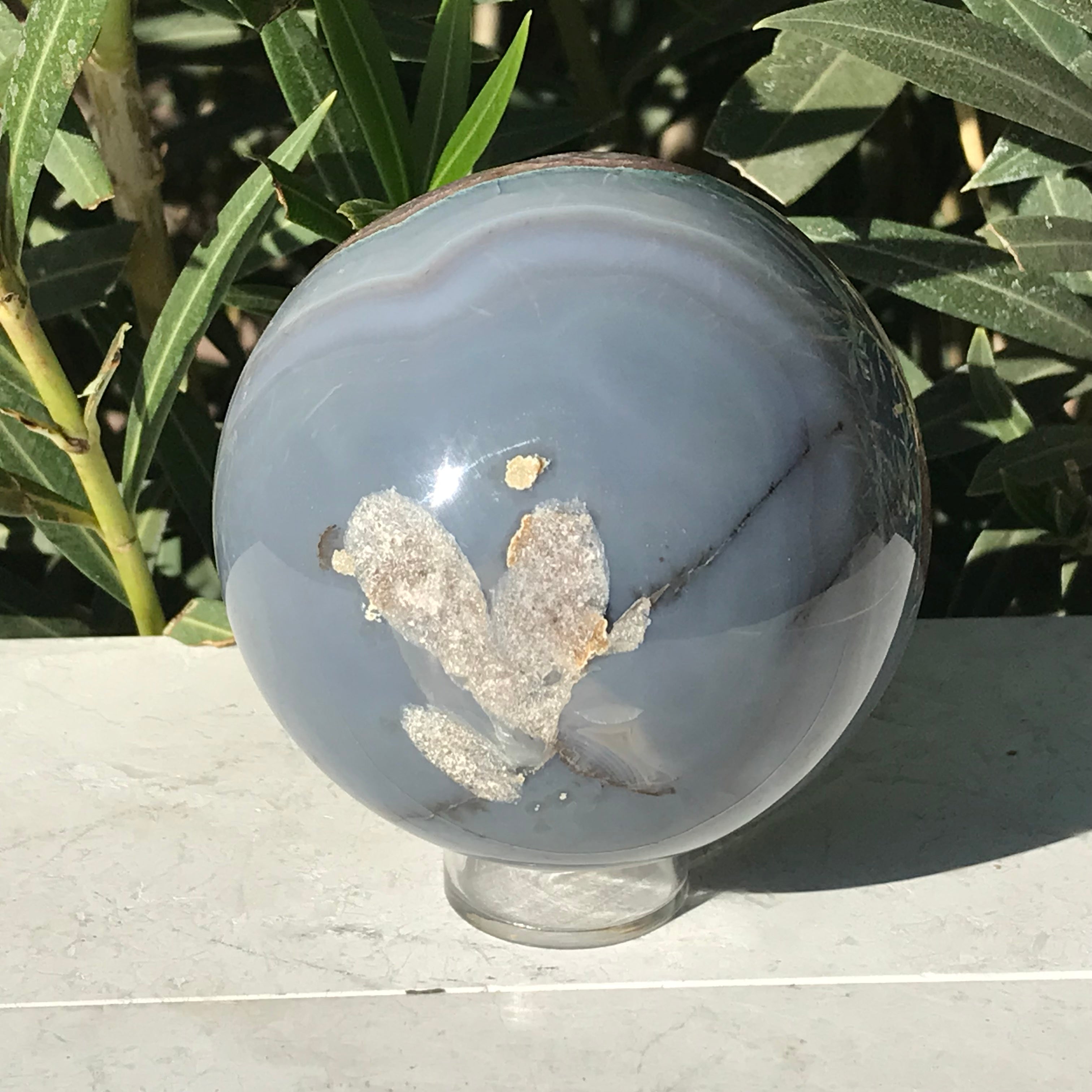 Rainbow Agate Banded Amethyst Sphere