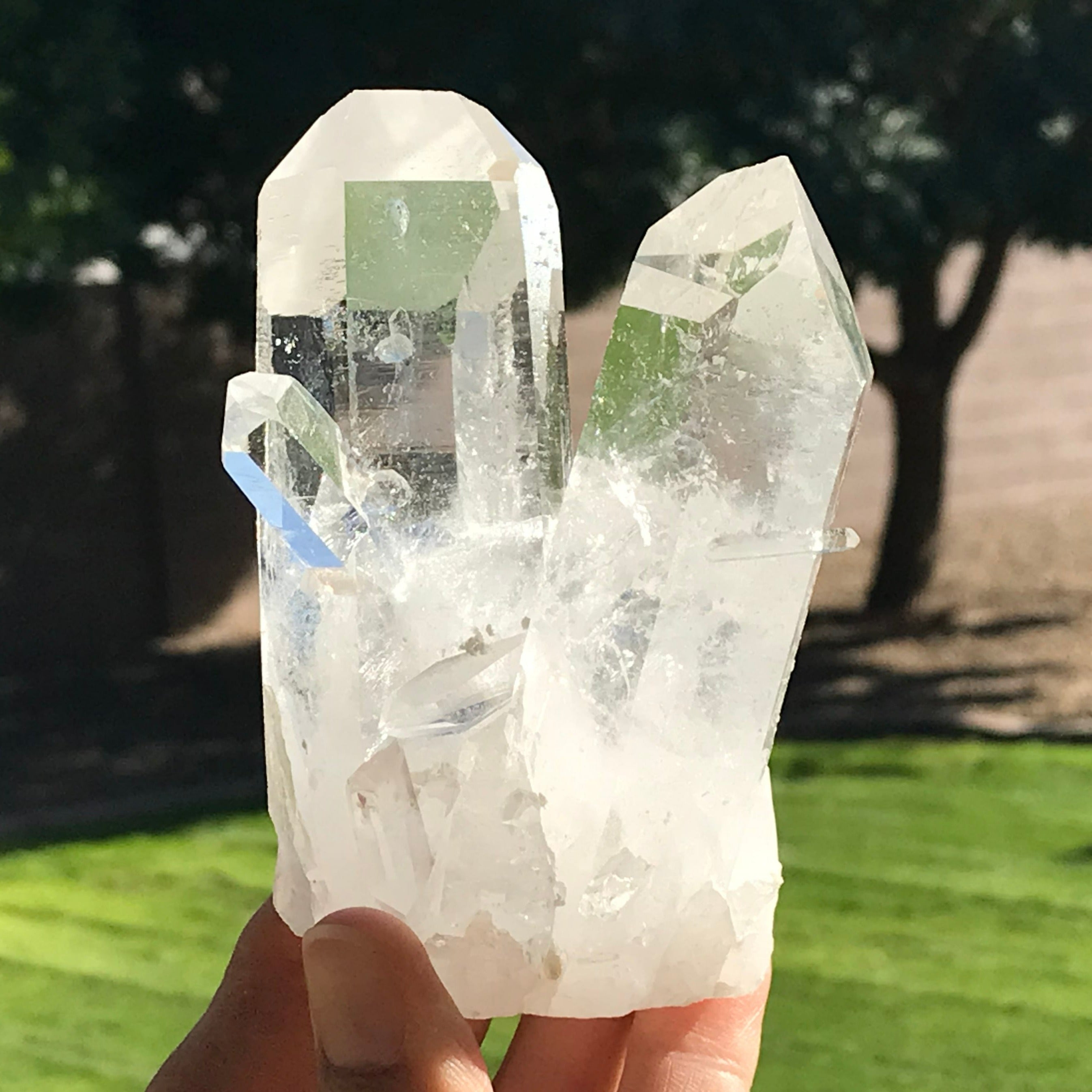 Twin Points Brazilian Crystal Cluster