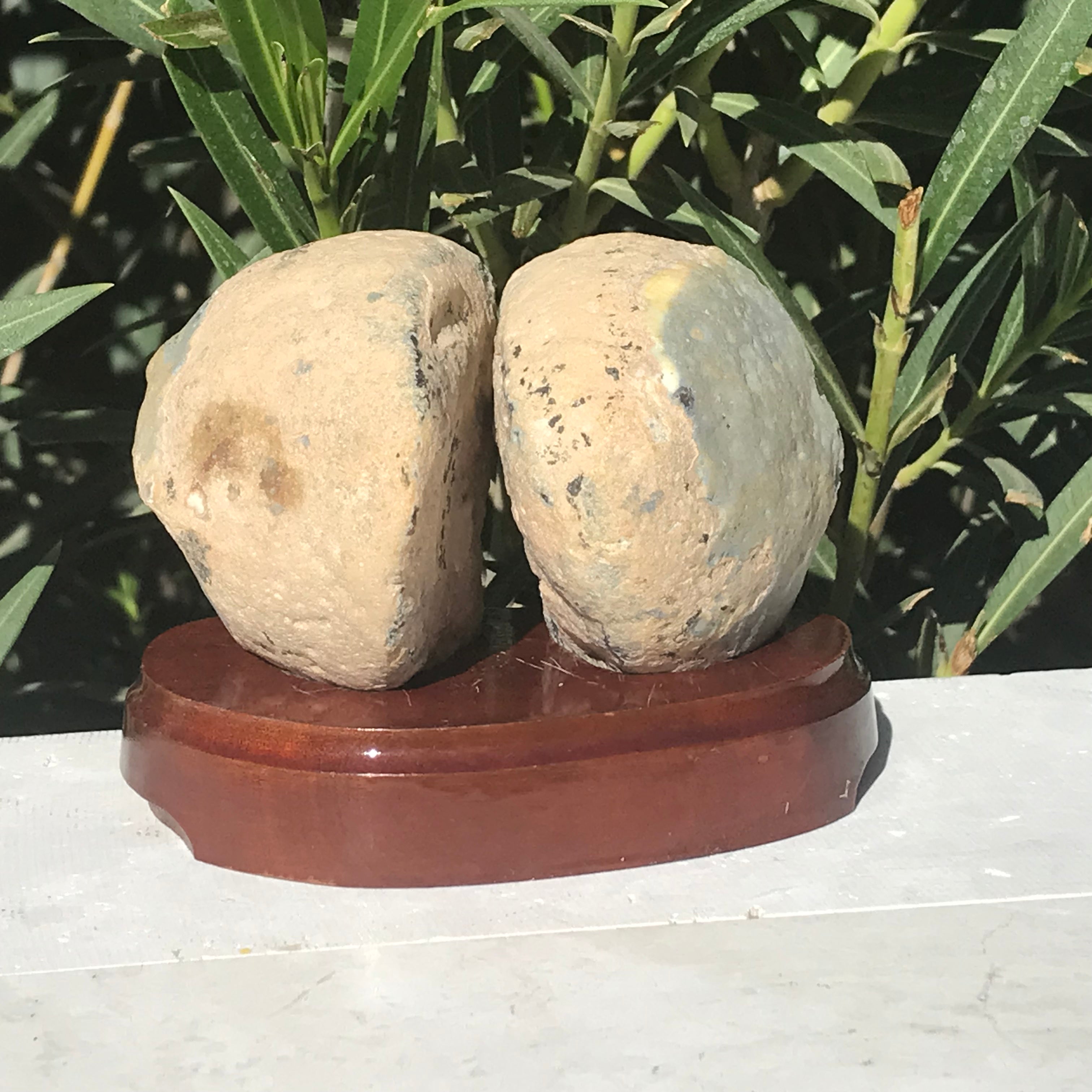 Crystal Lined Agate Geode Pair