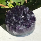 Crystal Topped Amethyst Cylinder