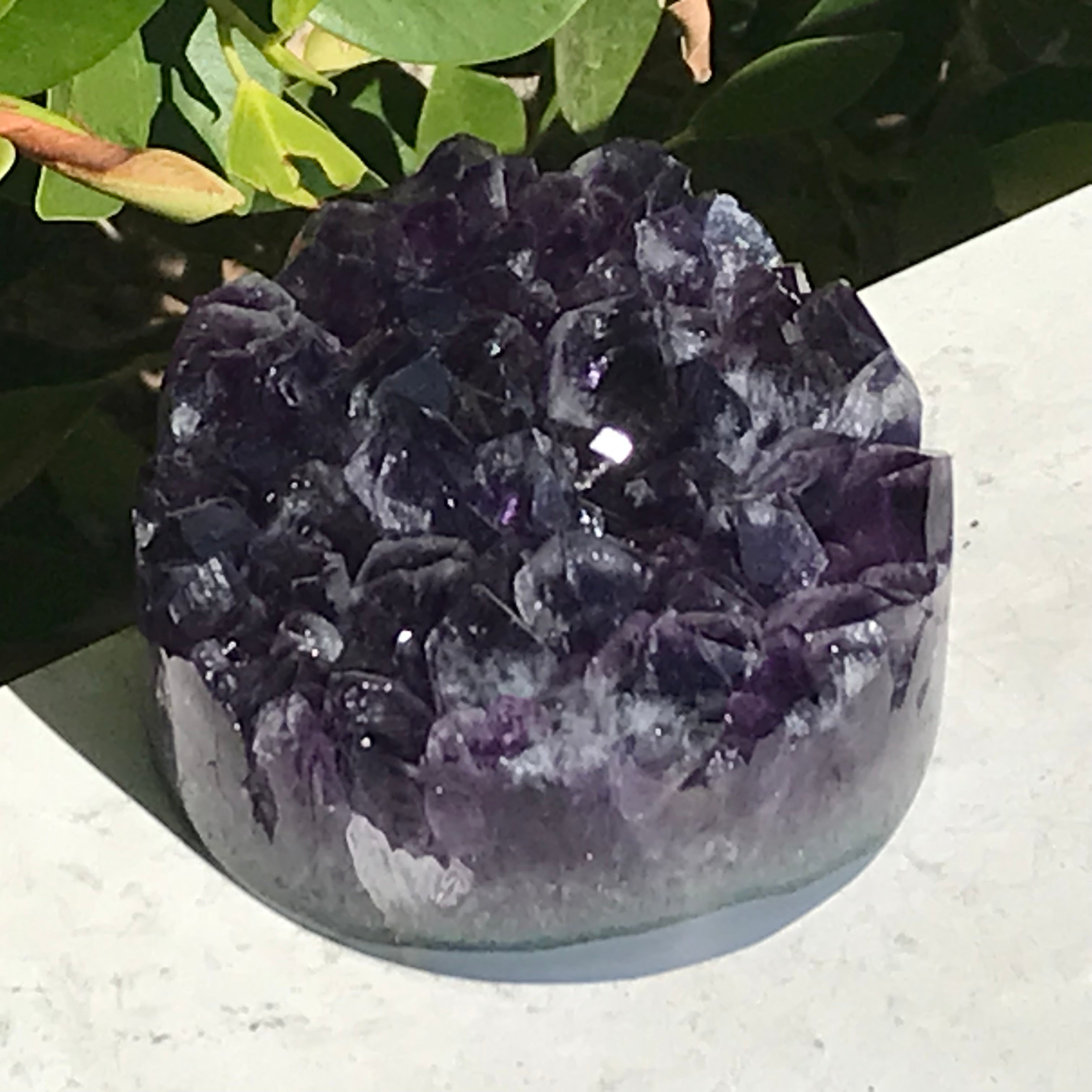Crystal Topped Amethyst Cylinder