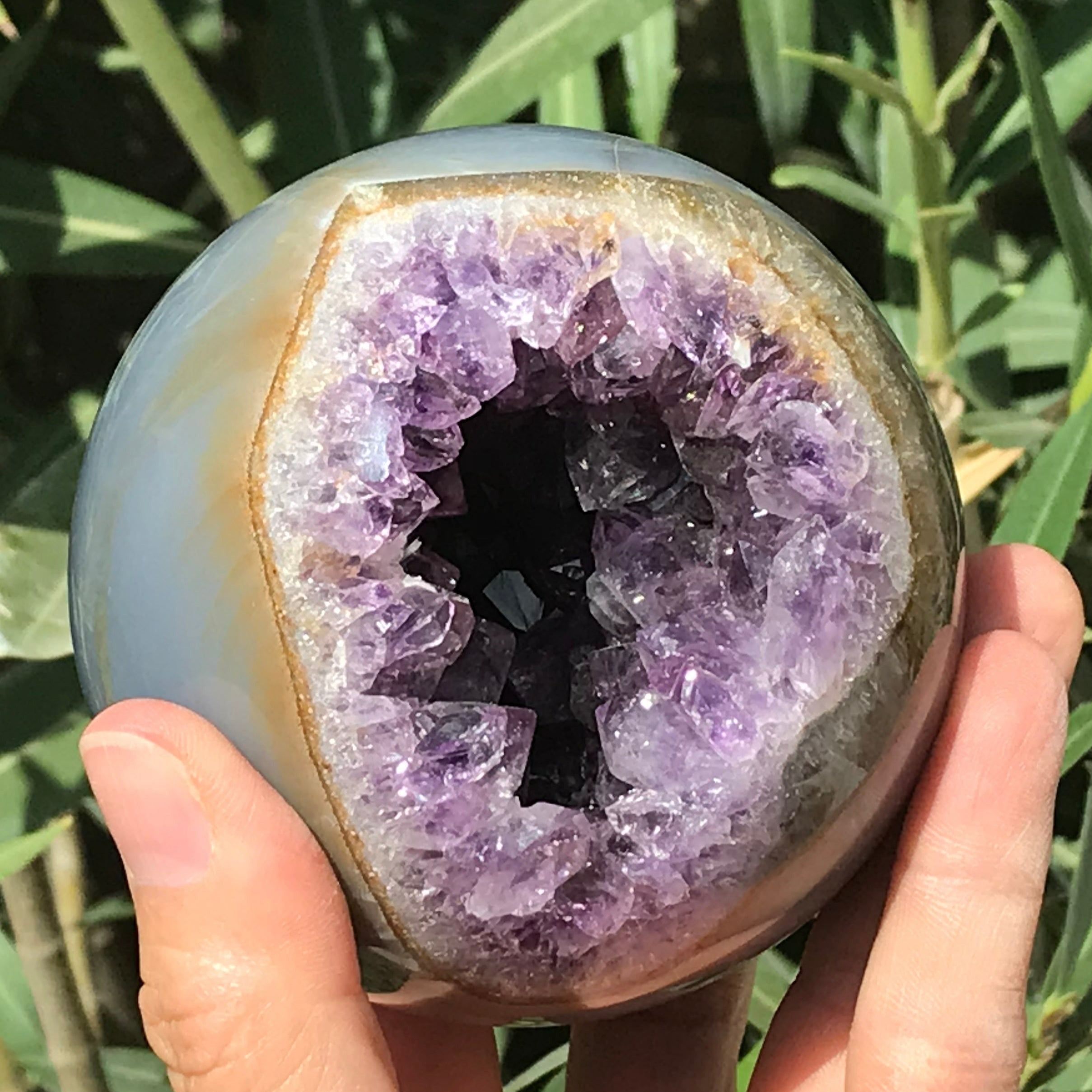 Gold Framed Amethyst Sphere