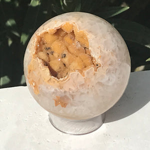 Amber Colored Agate Sphere