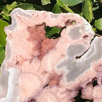Crystal Lined Rose Jasper Slab