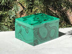 Green Swirled Malachite Jewelry Box