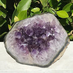 Amethyst Framed by Green and Blue Agate Nodule