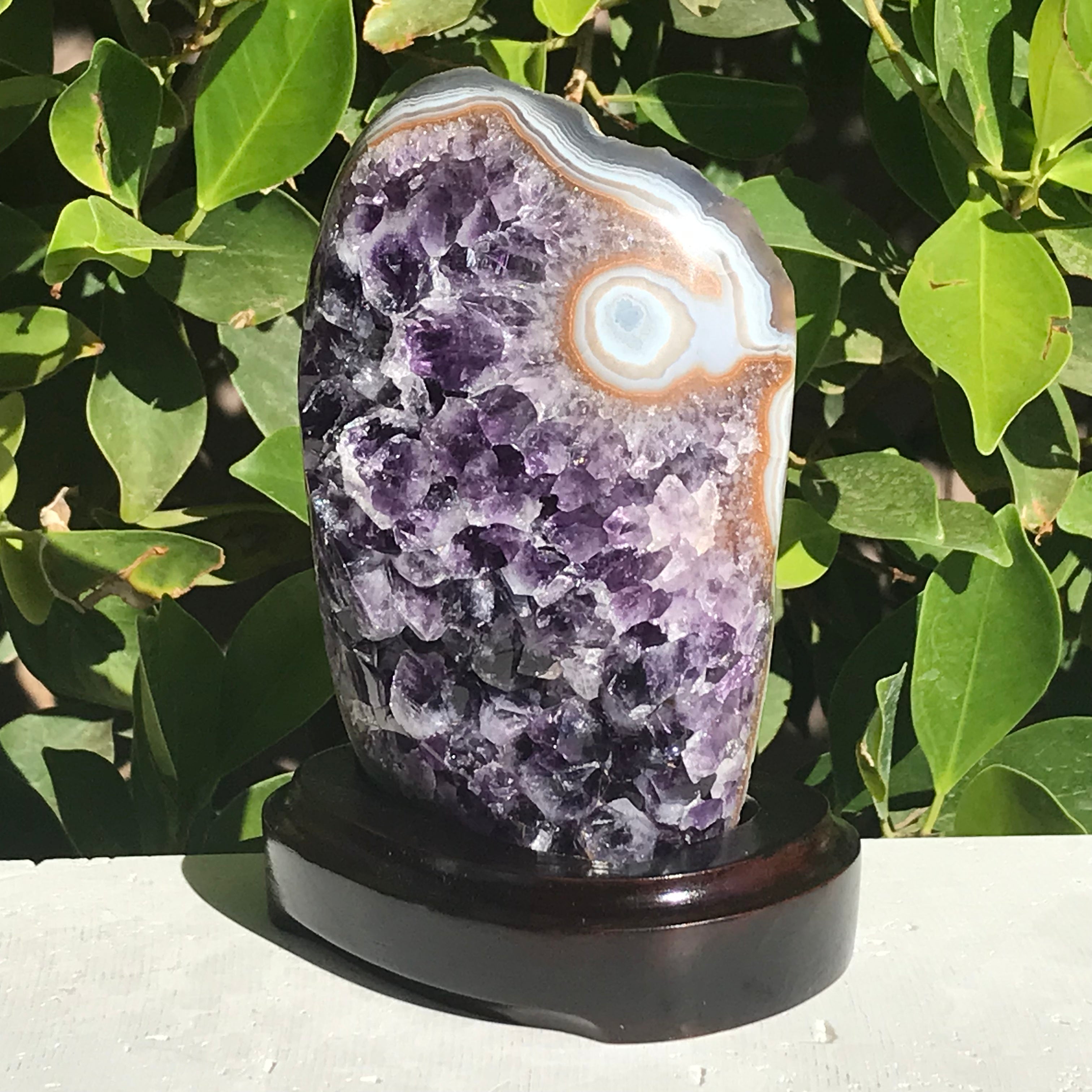 Pristine Agate Banded Amethyst Freeform