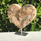Standing Amber Citrine Heart