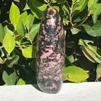 Black and Pink Rhodonite Nodule