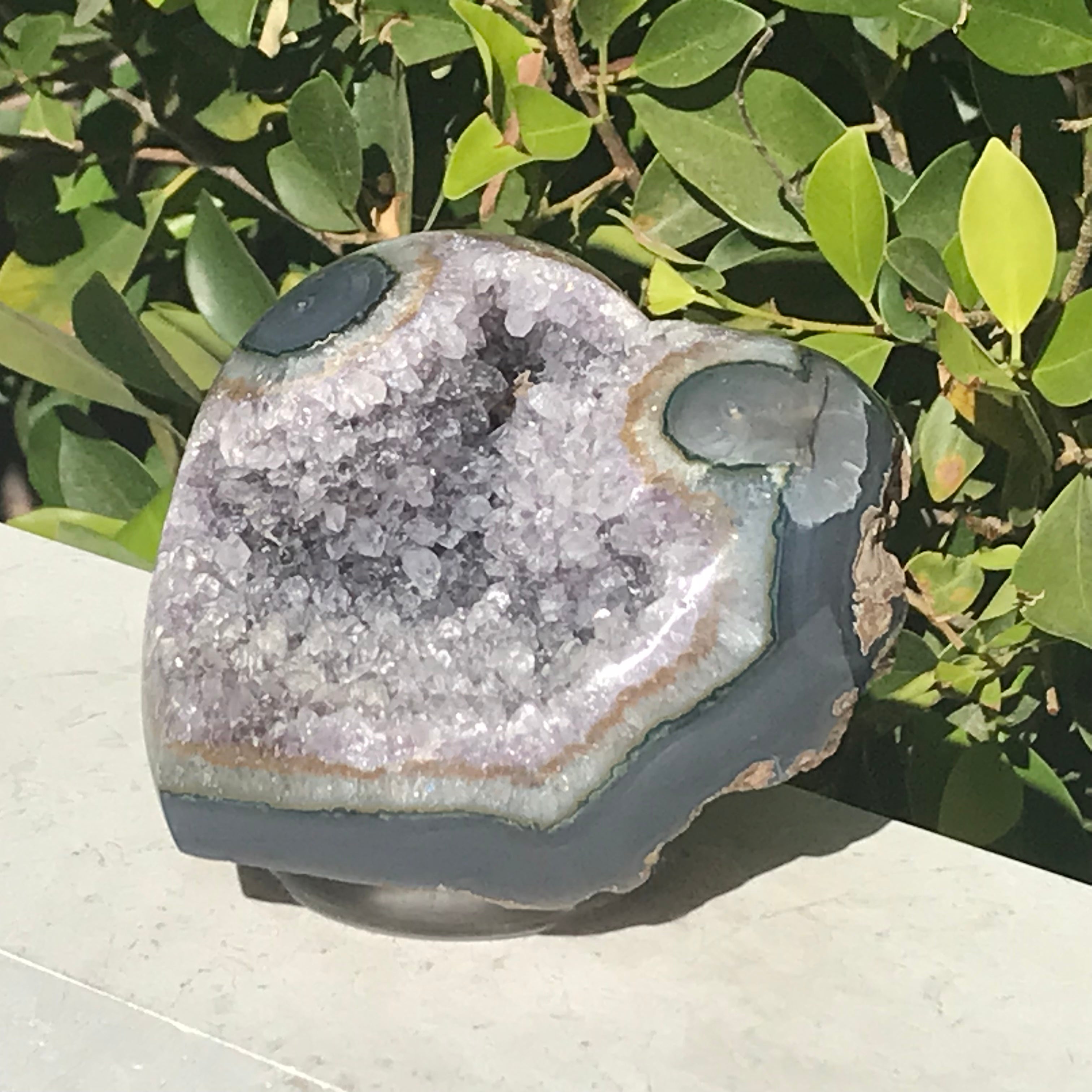 Duel Eyed Amethyst Heart