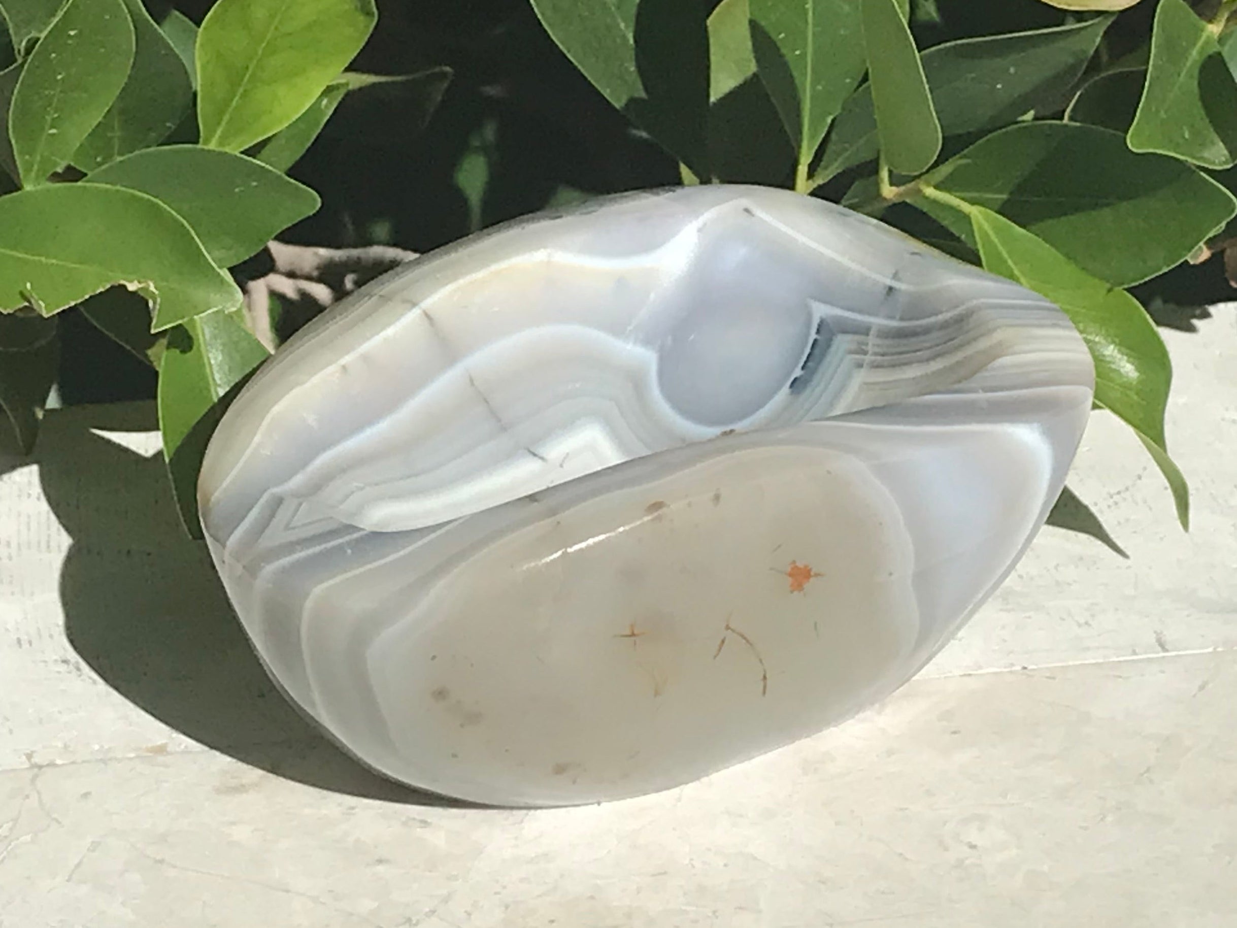 Elaborately Banded Brazilian Agate Bowl