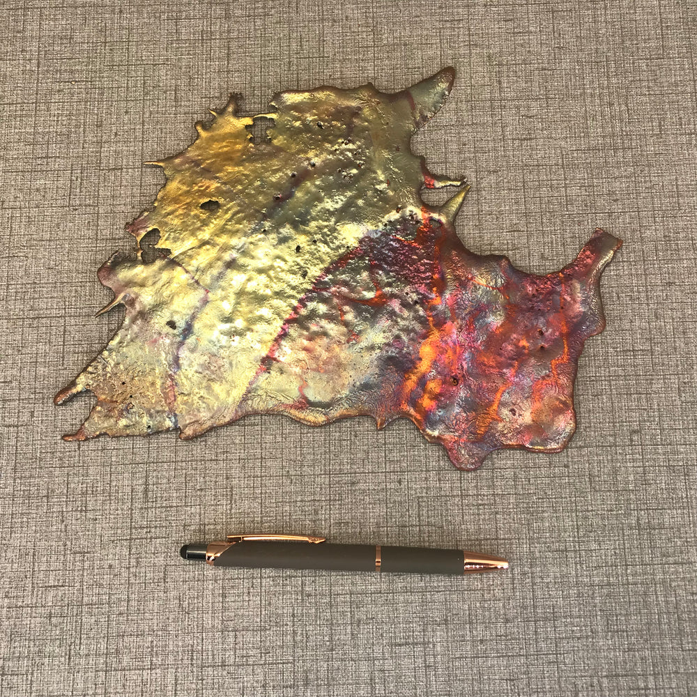 Striated Copper Splash Wall Art