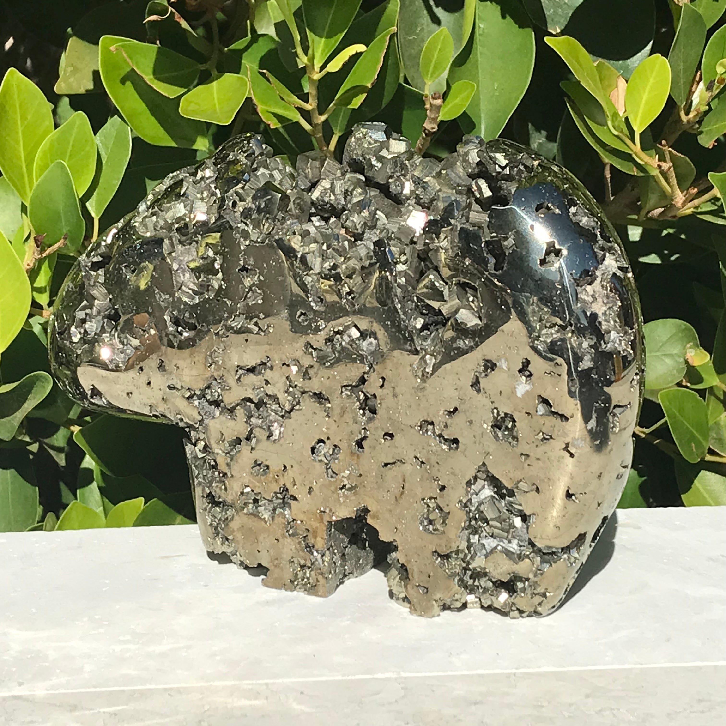 Pyrite Bear Sculpture