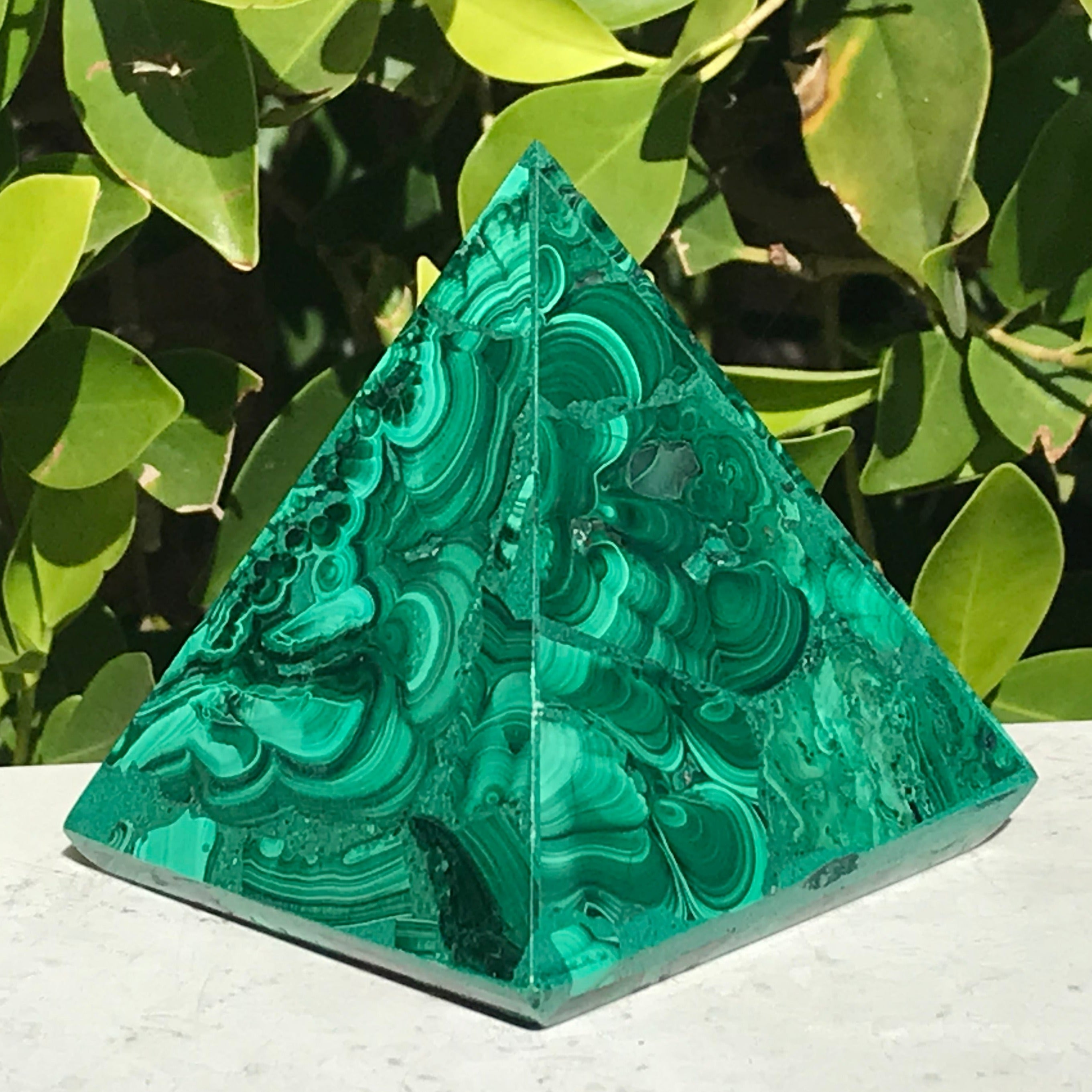 African Malachite Pyramid