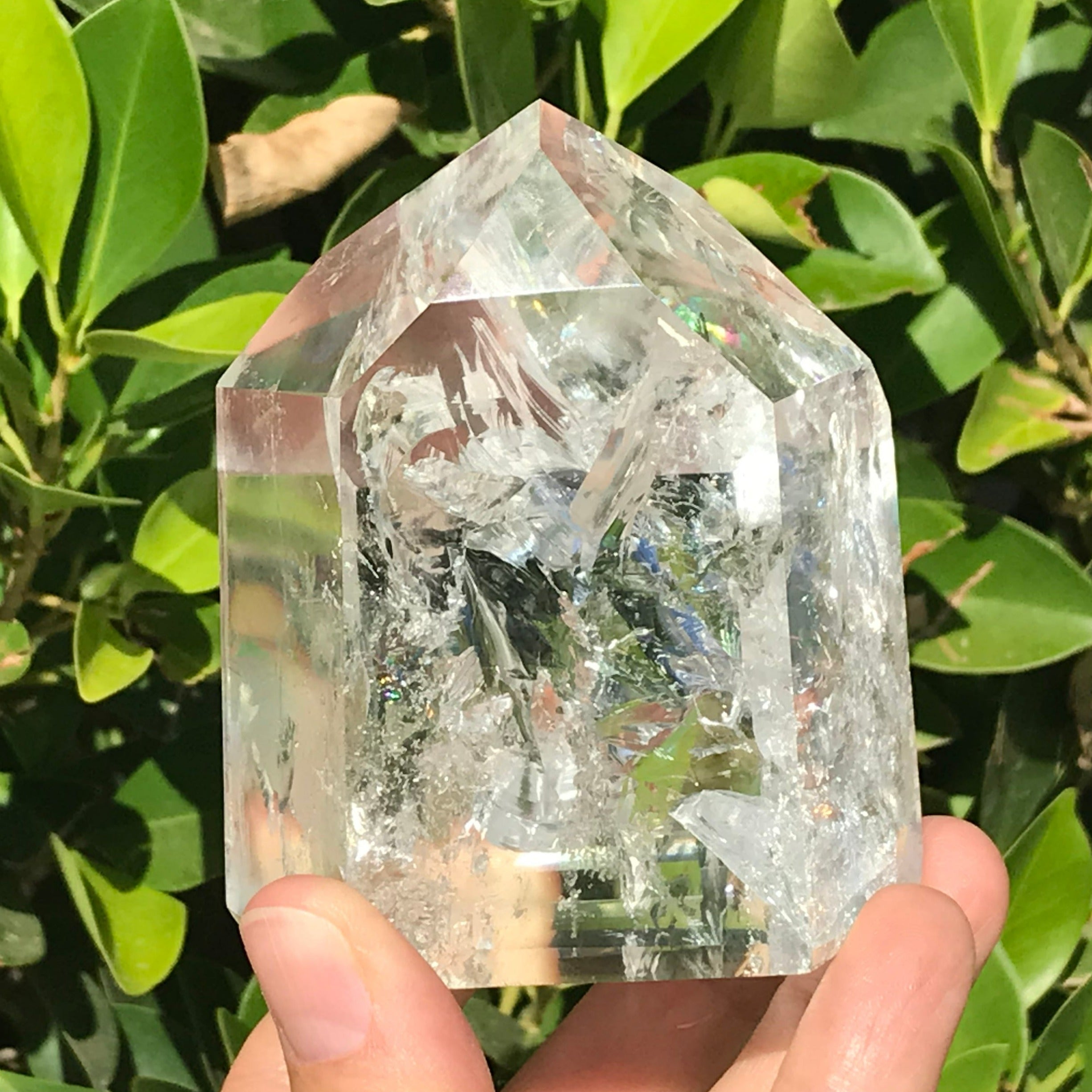 Rainbow Filled Crystal Point