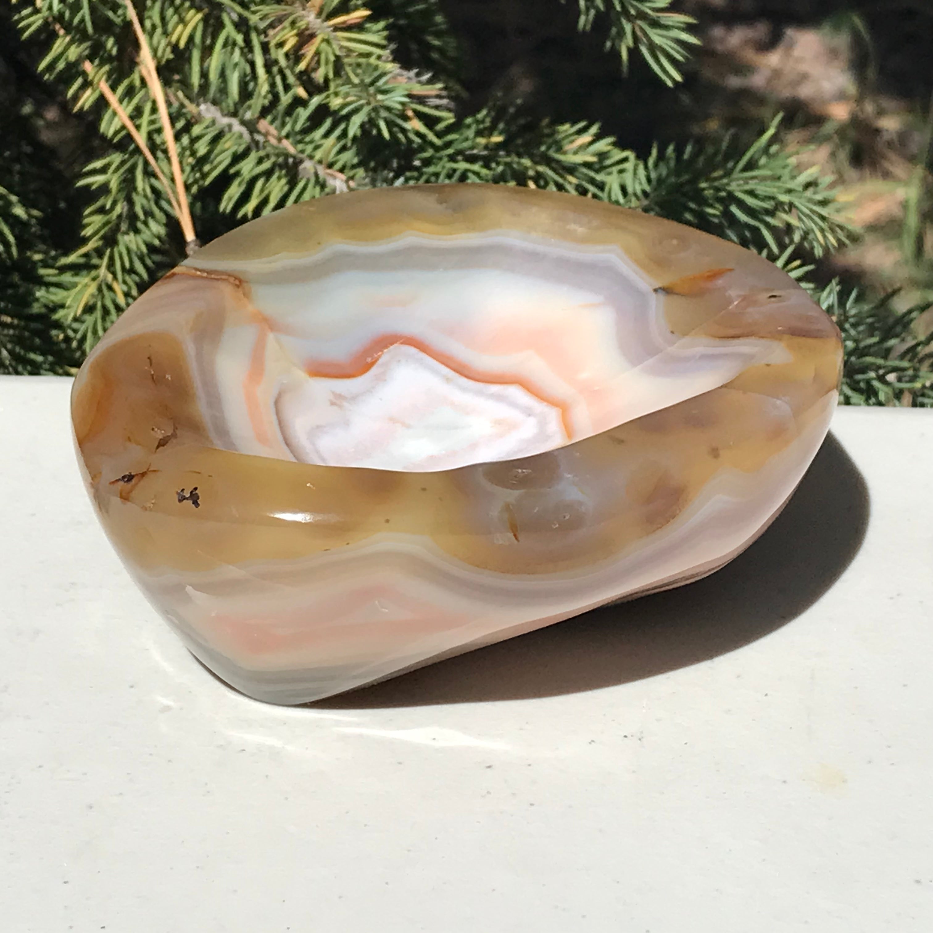 Colorful Banded Agate Bowl